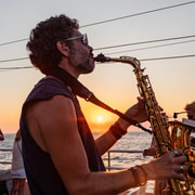Ibiza: Bootsfahrt bei Sonnenuntergang mit Saxophon-Live-Musik