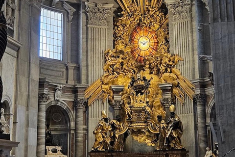 St.Peter’s Basilica tour, Grottoes, papal tomb & Dome access Guided tour of St.Peter’s Basilica, Grottoes, papal tomb.