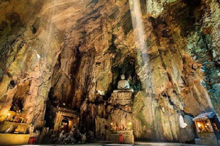 MONTAGNES DE MARBRE - MONTAGNE DES SINGES - GROTTE D&#039;AM PHU AU COUCHER DU SOLEILVisite partagée de l&#039;après-midi