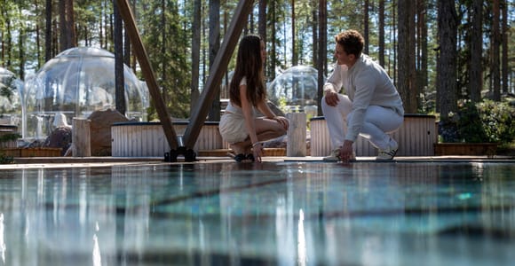 Invisible Arctic Forest Spa: sauna & outdoor hot lagoon pool