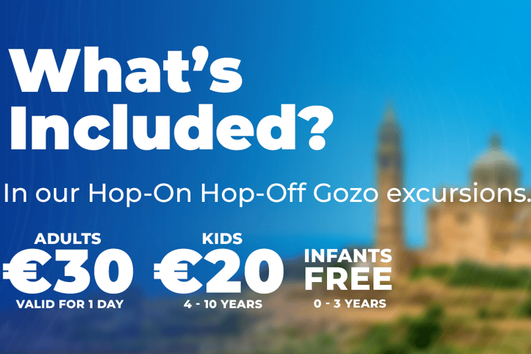 Explore Gozo - Highspeed catamaran + Hop on Hop off Tour