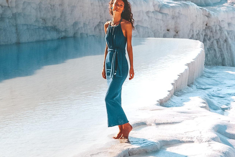 Bodrum: Pamukkale & Hierapolis Small Group Tour w/ Pickup Shared Tour with Entrance Fees Excluded