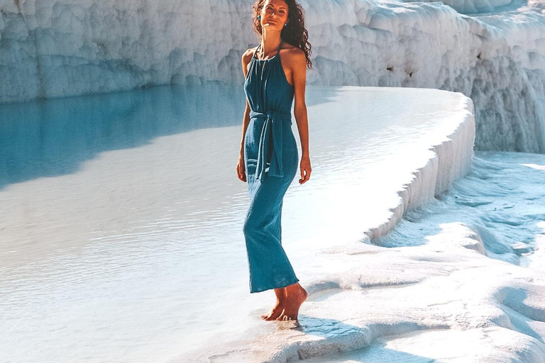 Bodrum: Pamukkale & Hierapolis Small Group Tour w/ Pickup Shared Tour with Entrance Fees Excluded