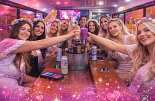 Belfast: Venga Bus – komplett geschlossenes rosa Party-Bike (BYOB)