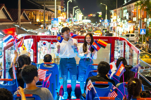 Tour della città e al tramonto con Big Bus AngkorTour della città al tramonto con Big Bus Angkor