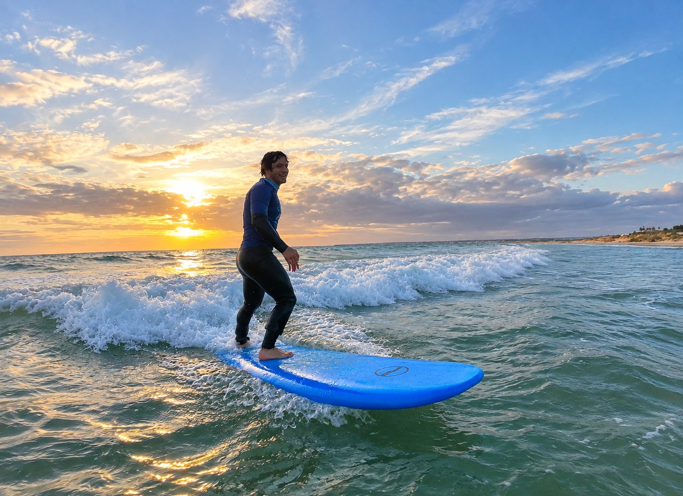 Albufeira: Surflektion på Galé-stranden