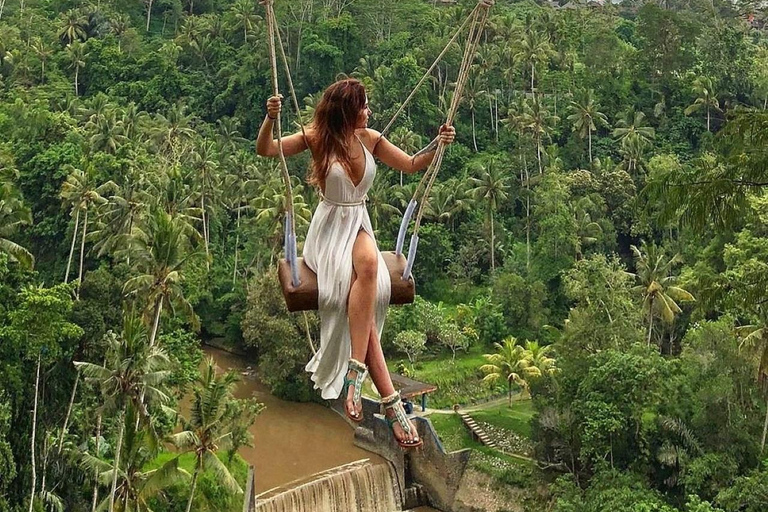 Ubud: Apenbos, Rijstterras, Schommel, Watertempel