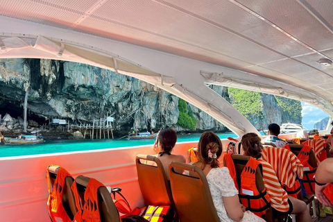 Phuket: Phi Phi Sunset & 3 Snorkeling by Luxury Catamaran With out transfer & National Park