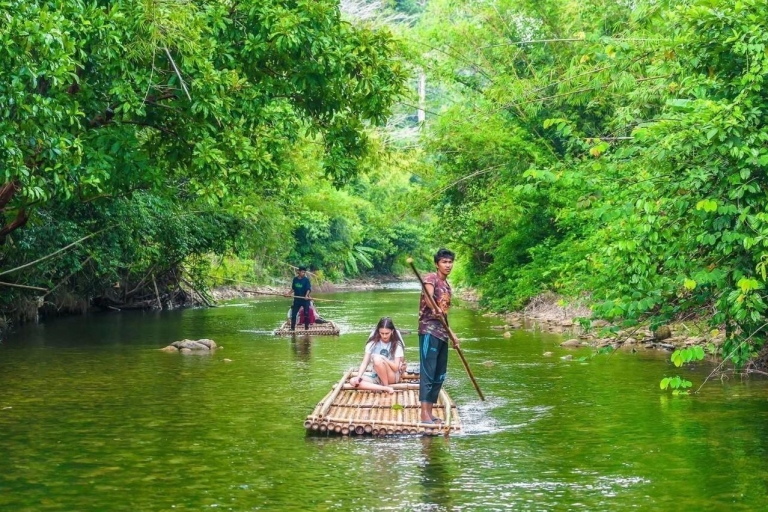 Phuket : Rafting en bambou, grotte des singes et option VTTRafting en bambou avec VTT 30 minutes