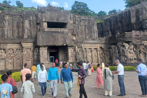 A Day Tour of Ajanta & Ellora Caves with Bibi Ka Maqbara Private Transport + Local Guide in each place.