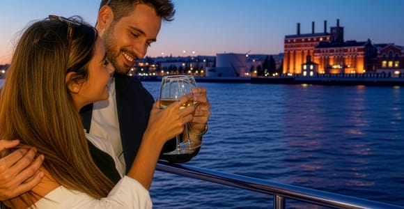 Lisbon Night Cruise: Illuminated Sights on the Tagus River