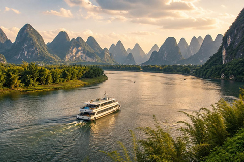 Guilin: Li River Cruise to Yangshuo with Optional Cave Tour 4-Star Cruise Ticket + Lunch + Pickup