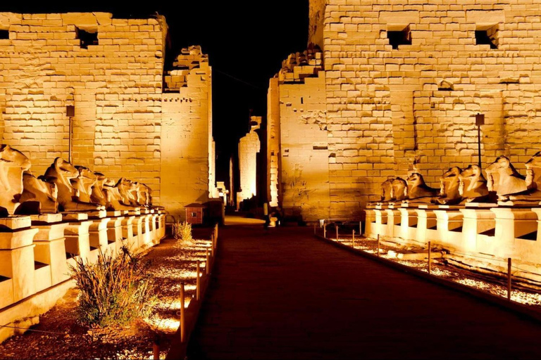 Felukenfahrt bei Sonnenuntergang, Ton- und Lichtshow im Karnak-Tempel