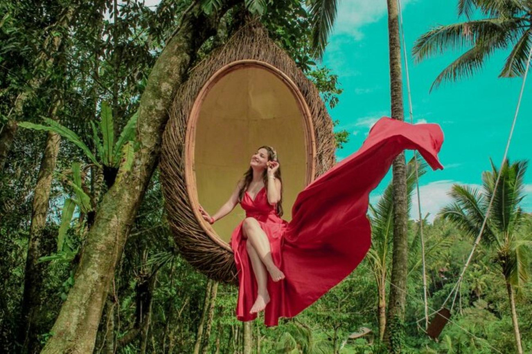 Floresta de macacos de Ubud, templo, terraço de arroz e balanço na selvaPasseio em Ubud - Tudo incluído