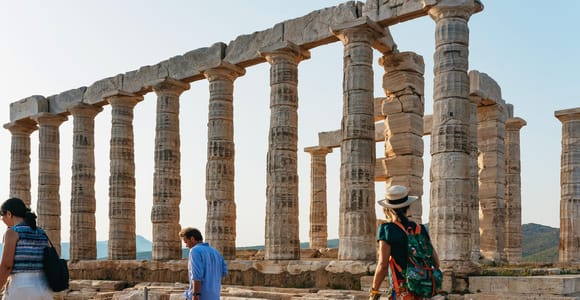 Athen: Kap Sounion und Poseidon-Tempel bei Sonnenuntergang Halbtagestour