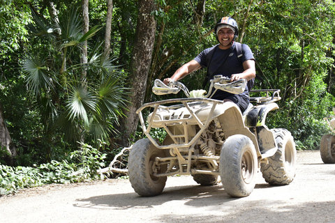 ATV Tour from Tulum or Riviera with Rappel, Cenote & Zipline *"Mystic Maya Adventure: Rappel, Cenote, Zipline & ATV"*