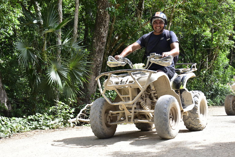 ATV Tour from Tulum or Riviera with Rappel, Cenote & Zipline *"Mystic Maya Adventure: Rappel, Cenote, Zipline & ATV"*