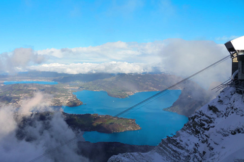 Lucerne : visite en petit groupe du mont Pilate, traversée du « Chemin de fer de l&#039;enfer »Option estivale Pilatus Golden Tour