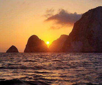 Zakynthos: Mizithres Sunset Cruise with Swimming & Turtles