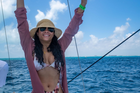 Isla Mujeres, Snorkeling, and Catamaran Party Cruise Tour with Transportation Included