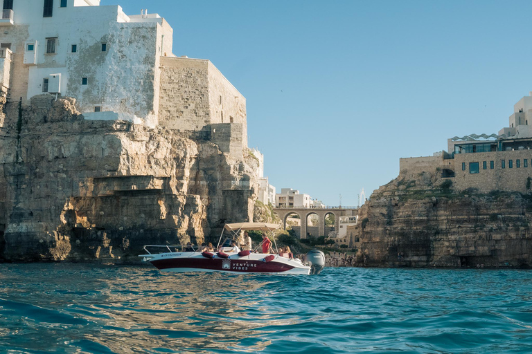 Polignano Sea Caves: Boat Tour with Snorkeling & Aperitif Sea Caves Boat Tour from San Vito