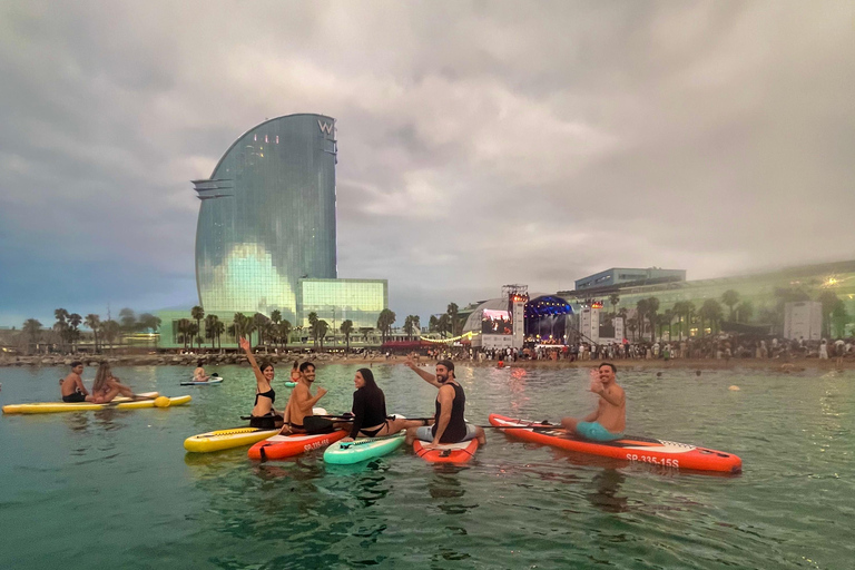 Barcelona: Sunset Paddle Surfing Session + Instructor + Photos Barcelona: Sunset Paddle Surf Outing + Instructor + Photos