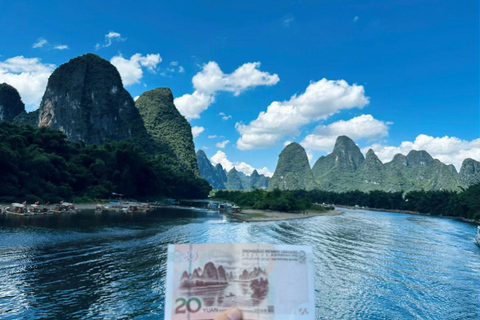 Guilin: Li River Cruise to Yangshuo with Hotel Pickup Li River 5-Star Cruise Upper Deck with Hotel Pickup