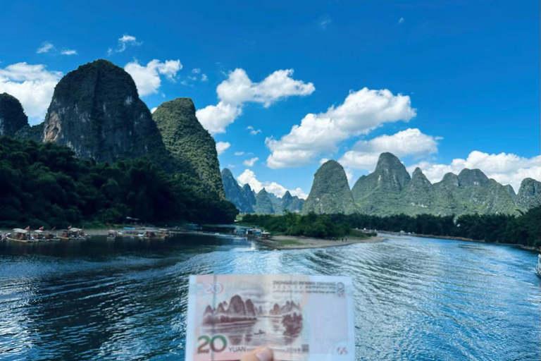 Guilin: Li River Cruise to Yangshuo with Hotel Pickup Li River 5-Star Cruise Upper Deck with Hotel Pickup