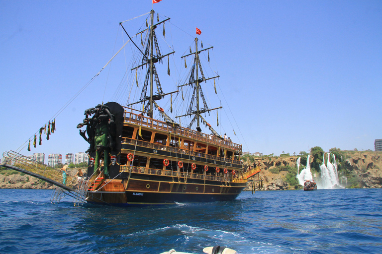 From Antalya, Belek, Kundu: Lara Harbor Pirate Boat Tour Pirate Boat WITHOUT Transfer
