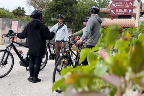 Naha: Tour guidato in bicicletta elettrica dei 12 templi dello zodiaco