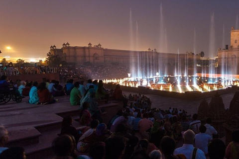 Delhi: Evening at Akshardham With Light Show &amp; Local DinnerAkshardham Water &amp; Light Show With Car + Guide