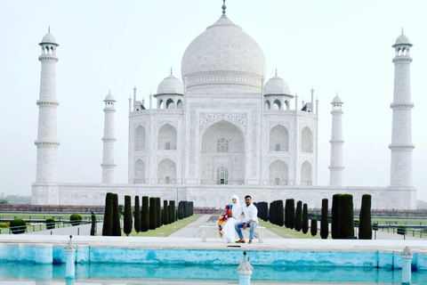 From Delhi: Taj Mahal & Agra Private Day Trip with Transfers Private Tour with Car with Driver, Guide & Monument Tickets