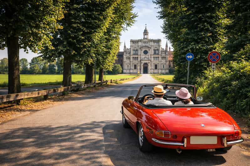 From Milan to Certosa of Pavia with a Classic car