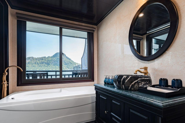 Hanoi: 2-Day Ha Long, Lan Ha 5-Star Cruise w/ Balcony Cabin Bay Light Suite with private balcony and bathtub (1st floor)