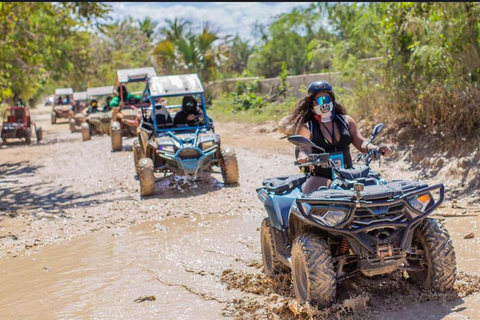 Tour de medio día en quad por Punta Cana: Explora el Cenote y la Playa de MacaoSin transporte