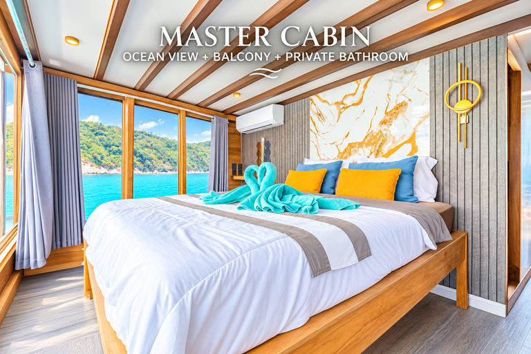 3-Day Komodo National Park Cruise with NK Superior Phinisi Sharing Cabin, Single Bed, Ocean View