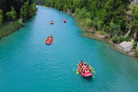 Från Antalya: Rafting Zipline Quad Jeep Tour med lunchRafting Zipline Quad Jeep 4 i 1 Adrenalin Tour med lunch