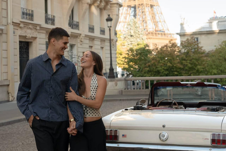 Paris: Vintage Mustang Tour & Local Guide with Hotel Pickup Paris Highlights | 1-Hour Mustang Express Tour