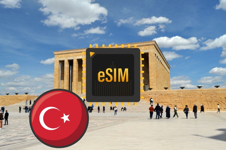 Ankara: eSIM Internet Data Plan for Turkey high-speed 4G/5G Ankara: 10GB 30Days