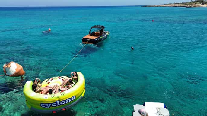 Protaras: Private Speedboat Cruise with Watersports Fun