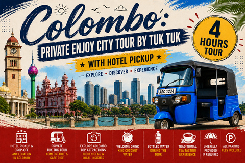 Colombo Private Enjoy City Tour by Tuk Tuk