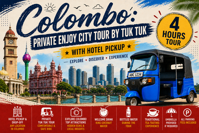 Colombo Private Enjoy City Tour by Tuk Tuk