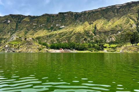 Quilotoa Volcano: Crater and Emerald-Turquoise Lagoon Quilotoa Volcano: Crater and Emerald Turquoise Lagoon