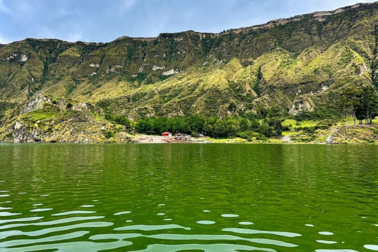 Quilotoa Volcano: Crater and Emerald-Turquoise Lagoon Quilotoa Volcano: Crater and Emerald Turquoise Lagoon