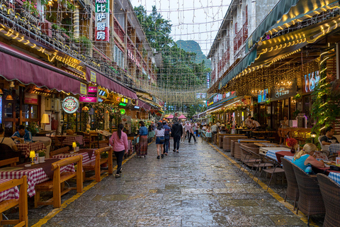 Guilin: Join a group Li river cruise biking west street tour