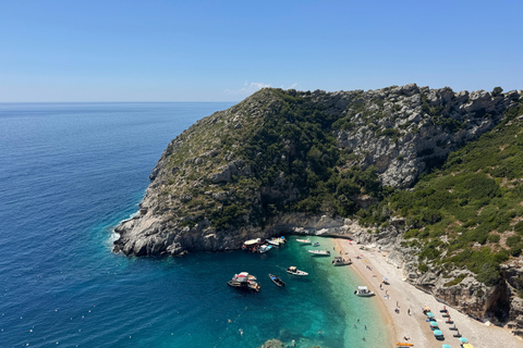 Golem to Grama Bay, Blue Cave & Secret Canyons by Speedboat Tirana/Golem: Grama Bay,Blue Cave & Hidden Bays by Speedboat