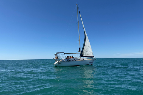 Cruise tour off Sitges with anchoring, swimming, and snacks on board Sitges cruise tour with anchoring, swimming, and snacks on board