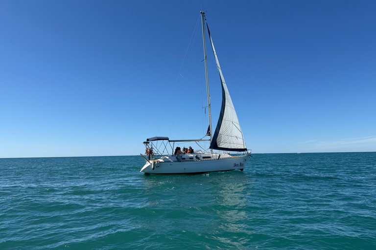 Cruise tour off Sitges with anchoring, swimming, and snacks on board Sitges cruise tour with anchoring, swimming, and snacks on board
