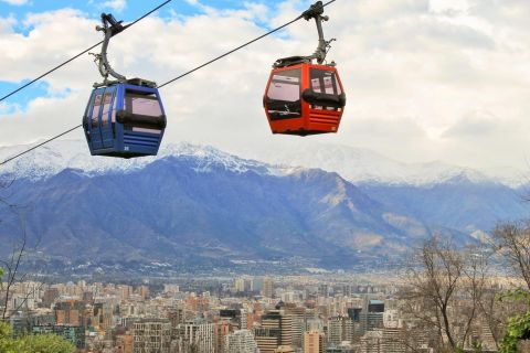 Santiago: Bilhete de 1 dia para o ônibus e teleférico Hop-On Hop-Off