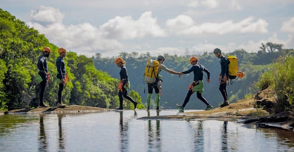 Seven Waterfalls Abseiling and Canyoning Guided Experience